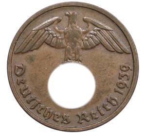 2 рейхспфеннига 1939 года E Германия — Фото №1