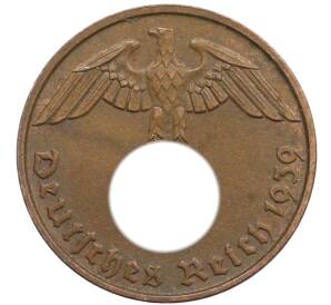 2 рейхспфеннига 1939 года D Германия — Фото №1