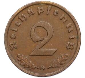 2 рейхспфеннига 1938 года G Германия — Фото №2
