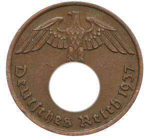 2 рейхспфеннига 1937 года D Германия — Фото №1