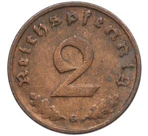 2 рейхспфеннига 1939 года G Германия — Фото №2