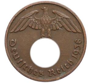 2 рейхспфеннига 1938 года D Германия — Фото №1