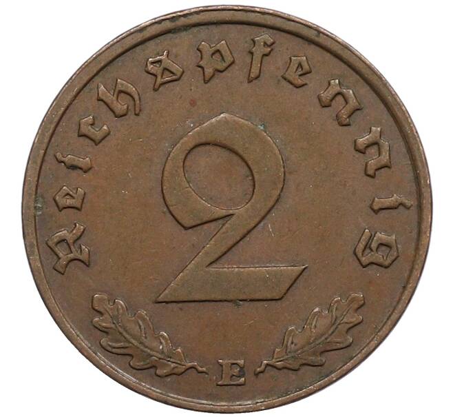 Монета 2 рейхспфеннига 1938 года E Германия (Артикул: K10-4429) — Фото №2