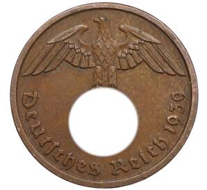 2 рейхспфеннига 1939 года F Германия — Фото №1