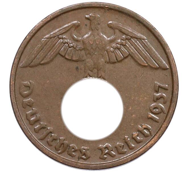 Монета 2 рейхспфеннига 1937 года F Германия (Артикул: K10-4432) — Фото №1