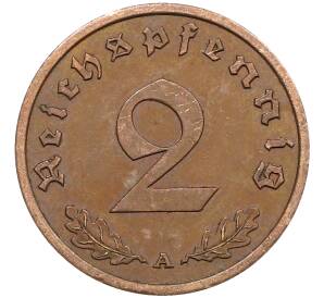 2 рейхспфеннига 1939 года A Германия — Фото №2