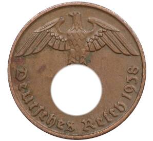 2 рейхспфеннига 1938 года J Германия — Фото №1