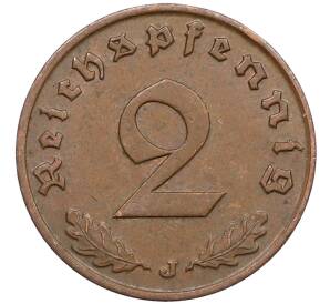 2 рейхспфеннига 1938 года J Германия — Фото №2