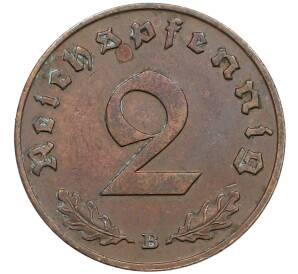 2 рейхспфеннига 1939 года B Германия — Фото №2