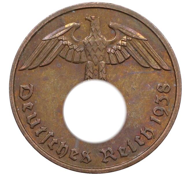 Монета 2 рейхспфеннига 1938 года F Германия (Артикул: K10-4444) — Фото №1