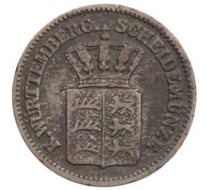 1 крейцер 1862 года Вюртемберг — Фото №2