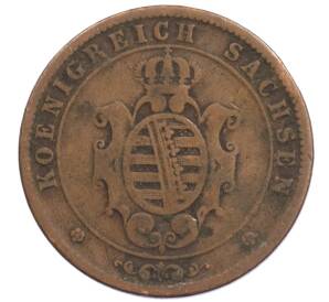 5 пфеннигов 1862 года Саксония — Фото №2