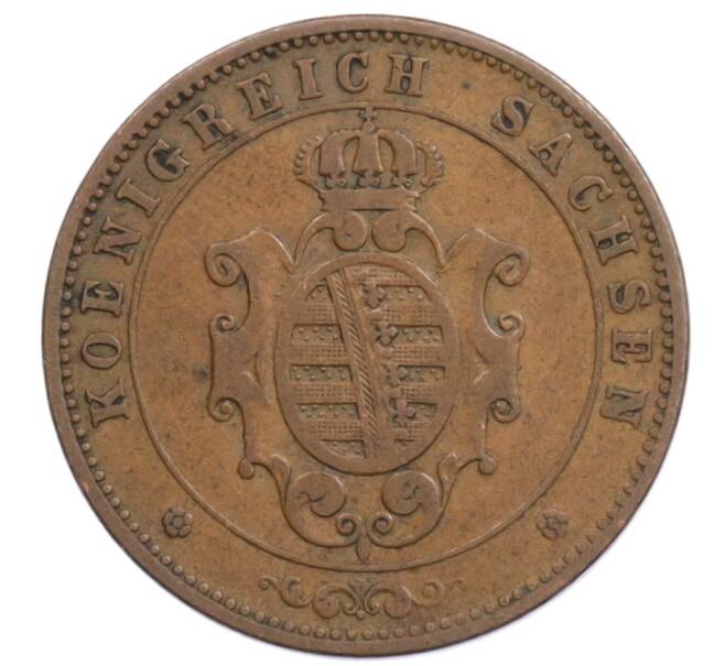 Монета 5 пфеннигов 1862 года Саксония (Артикул: K10-4469) — Фото №2