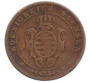 5 пфеннигов 1862 года Саксония — Фото №2
