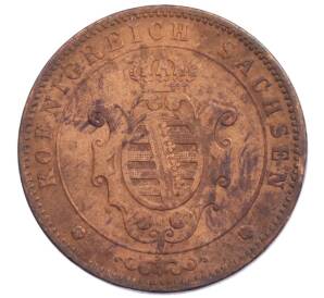 5 пфеннигов 1863 года Саксония — Фото №2