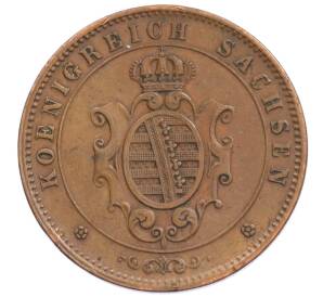 5 пфеннигов 1862 года Саксония — Фото №2