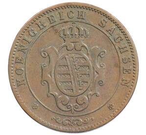 5 пфеннигов 1863 года Саксония — Фото №2