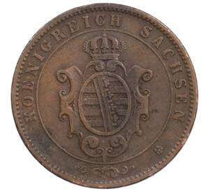 5 пфеннигов 1864 года Саксония — Фото №2