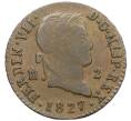Монета 2 мараведи 1827 года Испания (Артикул: K10-4489) — Фото №1