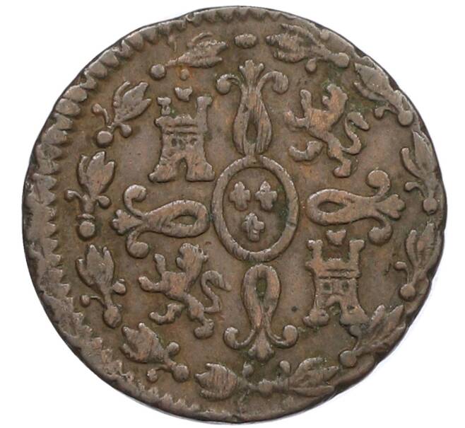 Монета 2 мараведи 1828 года Испания (Артикул: K10-4491) — Фото №2