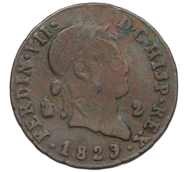 Монета 2 мараведи 1829 года Испания (Артикул: K10-4501) — Фото №1