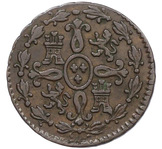 Монета 2 мараведи 1827 года Испания (Артикул: K10-4502) — Фото №2