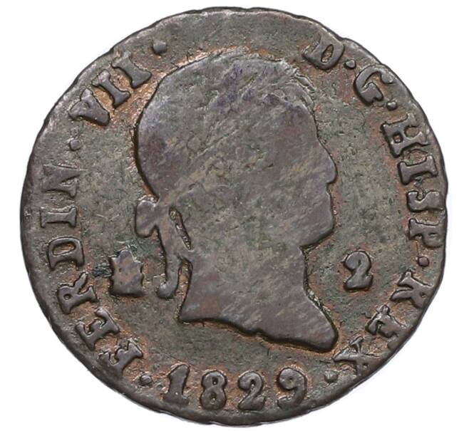 Монета 2 мараведи 1829 года Испания (Артикул: K10-4503) — Фото №1