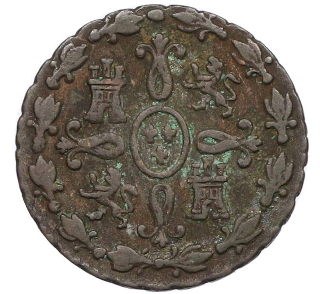 Монета 2 мараведи 1828 года Испания (Артикул: K10-4504) — Фото №2