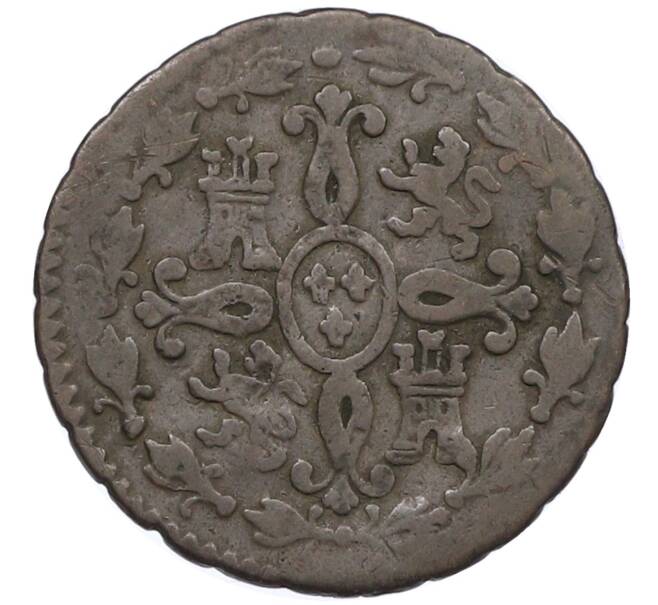 Монета 2 мараведи 1827 года Испания (Артикул: K10-4510) — Фото №2