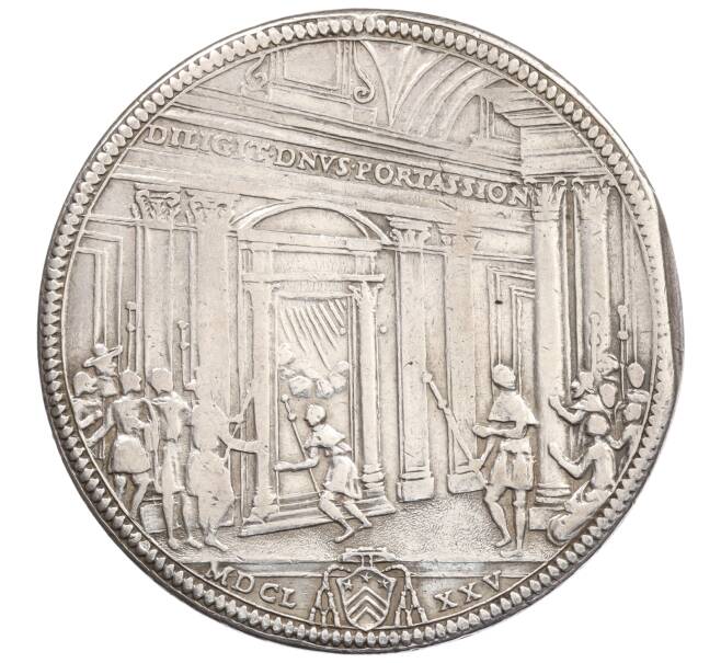 Монета 1 пиастр 1675 года Ватикан «Открытие Святой двери» (Артикул: K10-4532) — Фото №1