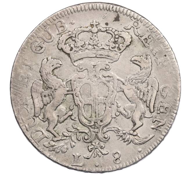 Монета 8 лир 1793 года Генуя (Артикул: K10-4544) — Фото №2