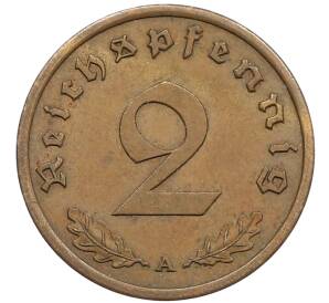 2 рейхспфеннига 1939 года A Германия — Фото №2