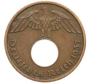 2 рейхспфеннига 1937 года D Германия — Фото №1