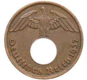 2 рейхспфеннига 1937 года D Германия — Фото №1