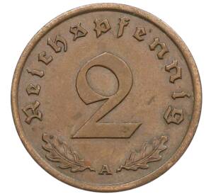 2 рейхспфеннига 1938 года A Германия — Фото №2