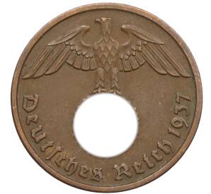 2 рейхспфеннига 1937 года D Германия — Фото №1