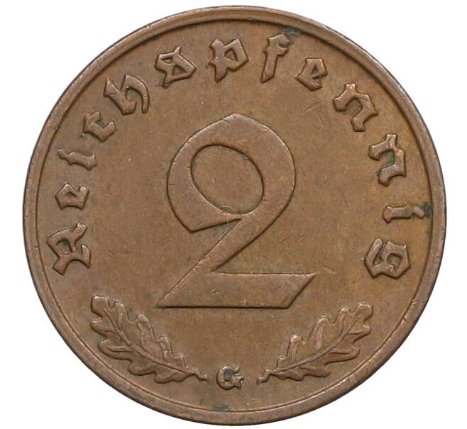 Монета 2 рейхспфеннига 1938 года G Германия (Артикул: K10-4635) — Фото №2