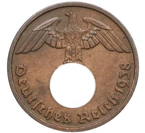 2 рейхспфеннига 1938 года D Германия — Фото №1