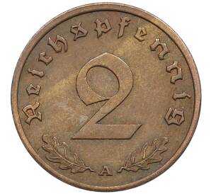 2 рейхспфеннига 1938 года A Германия — Фото №2