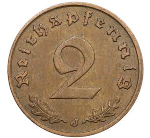 2 рейхспфеннига 1938 года J Германия — Фото №2