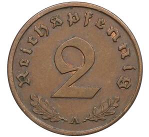 2 рейхспфеннига 1938 года A Германия — Фото №2
