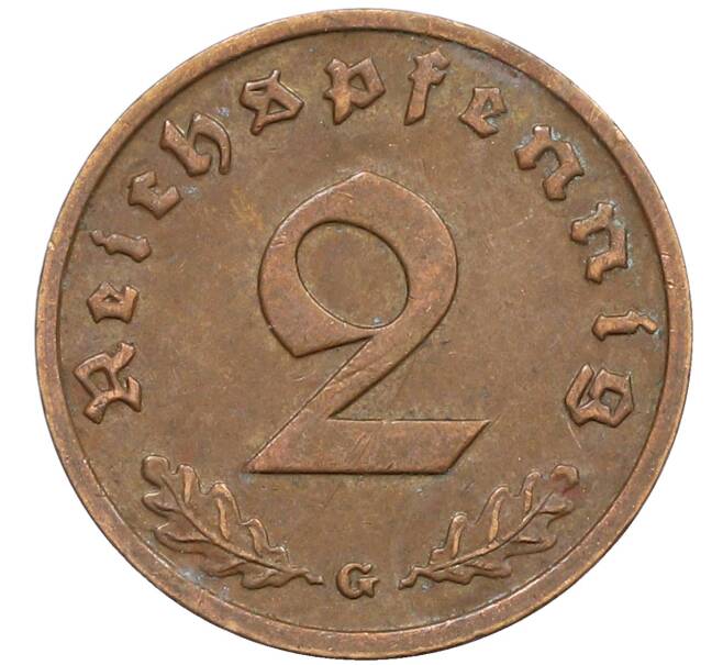 Монета 2 рейхспфеннига 1938 года G Германия (Артикул: K10-4646) — Фото №2