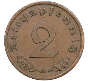 2 рейхспфеннига 1939 года A Германия — Фото №2