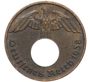 2 рейхспфеннига 1938 года D Германия — Фото №1