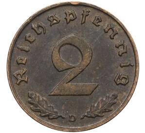 2 рейхспфеннига 1938 года D Германия — Фото №2