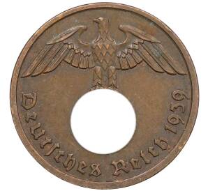 2 рейхспфеннига 1939 года F Германия — Фото №1