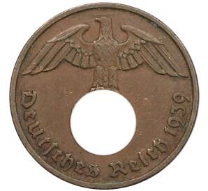 2 рейхспфеннига 1939 года G Германия — Фото №1