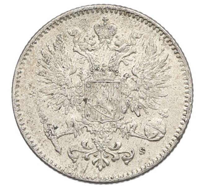 Монета 50 пенни 1917 года Русская Финляндия (Орел с коронами) (Артикул: K10-4797) — Фото №2