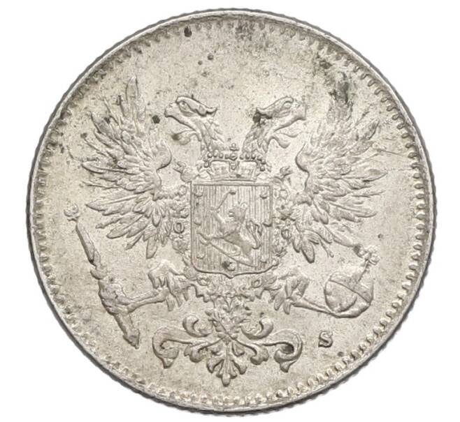 Монета 50 пенни 1917 года Русская Финляндия — Орел без корон (Временное правительство) (Артикул: K10-4800) — Фото №2