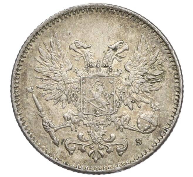 Монета 50 пенни 1917 года Русская Финляндия — Орел без корон (Временное правительство) (Артикул: K10-4801) — Фото №2